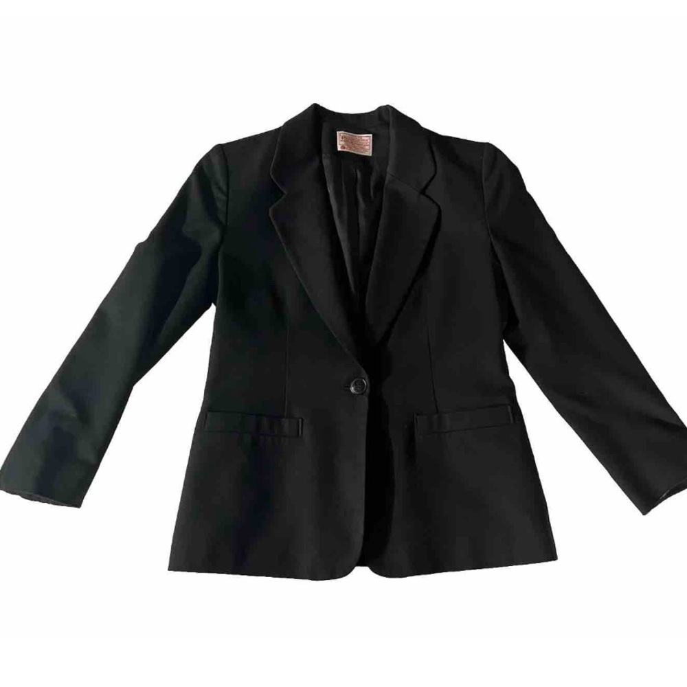 Vintage Women’s Black Pendleton Blazer Jacket Size 6 Petite Button